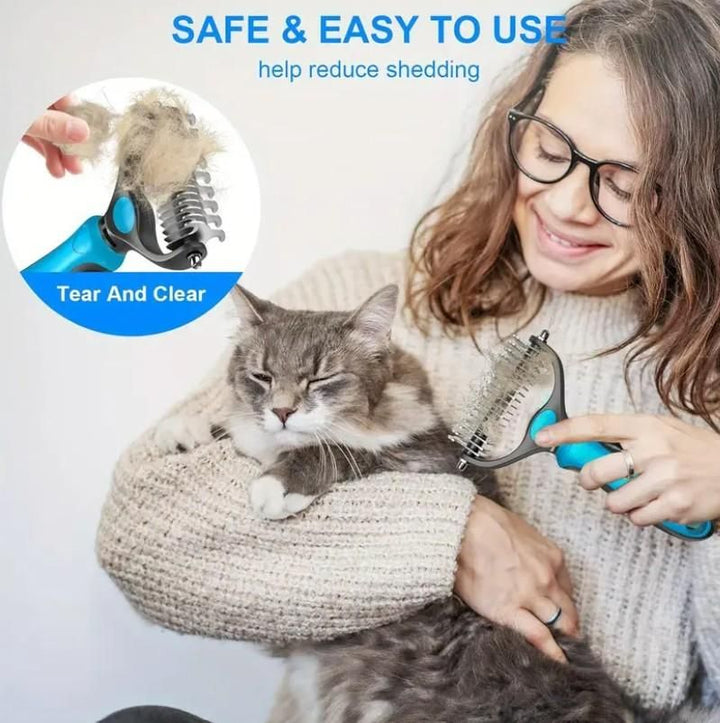 2 in 1 Deshedding Grooming Undercoat Brush - Gravidaa -
