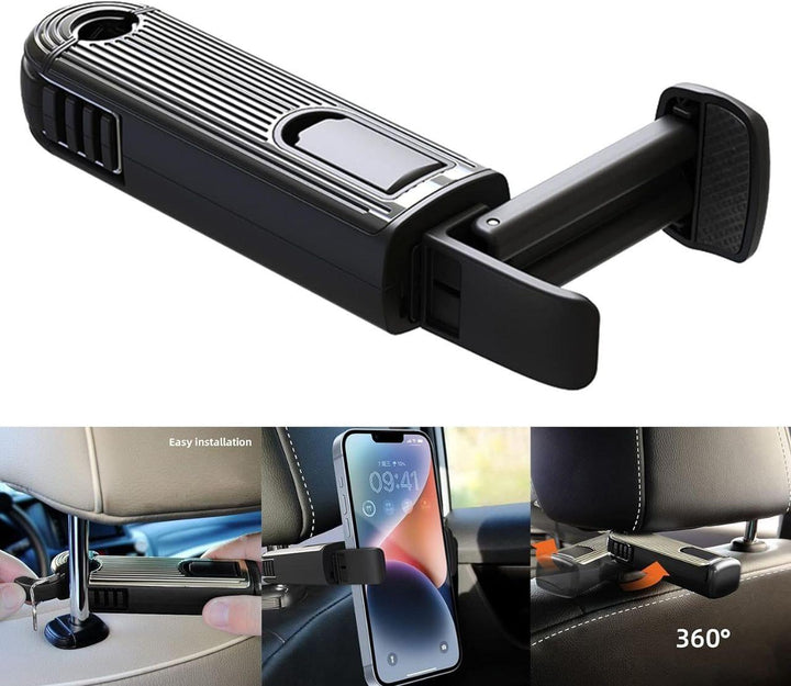 Car Hooks Holder Hanger 360 Degree Rotatable - Gravidaa - 