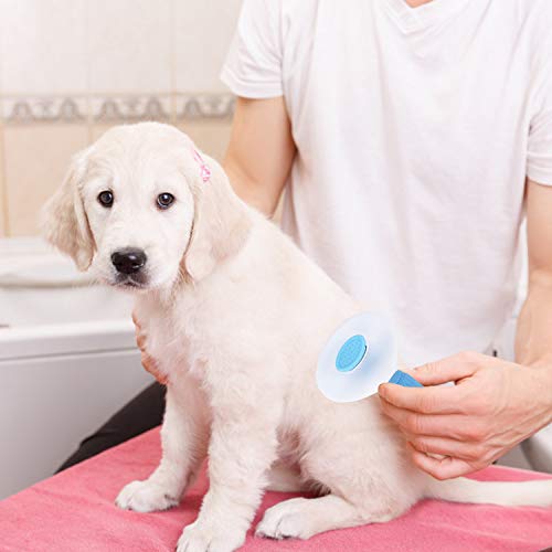 Dog & Cat Self Cleaning Slicker Brush – Grooming, Shedding & Hair Comb Tool - Gravidaa - 