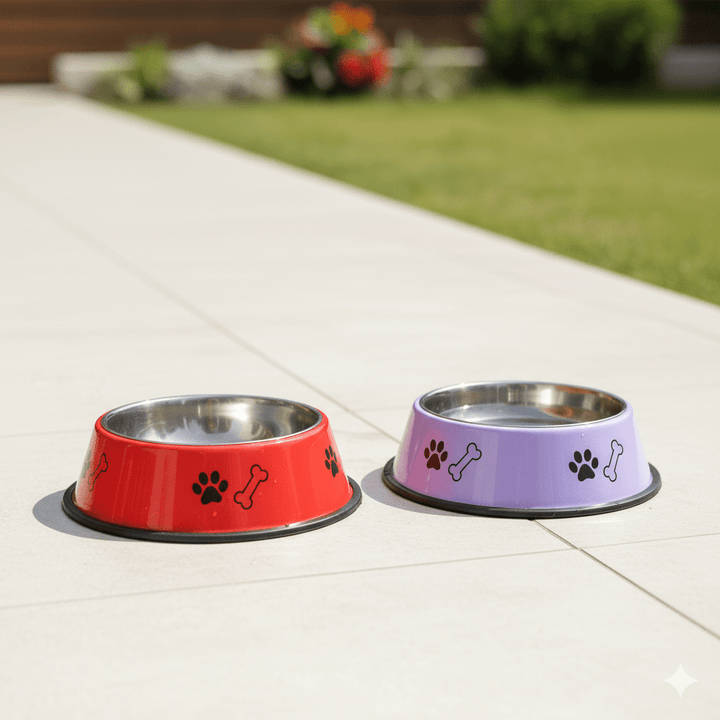 Stainless Steel Dog Bowls by Gravidaa – 750ml, Non-Slip, Easy to Clean, 2 Pack for Medium & Large Dogs