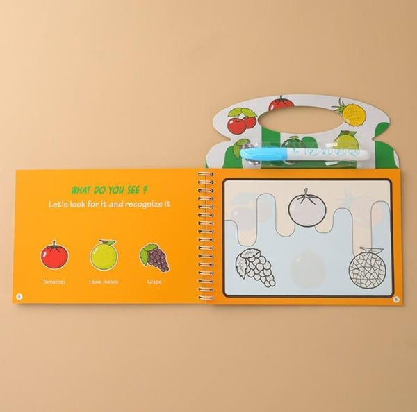 Quick Dry Water Coloring Book Doodle with Magic Pen - Gravidaa - 