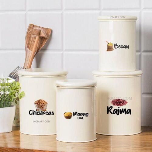 Waterproof Kitchen Spice Jar Label Stickers (Pack of 1 - 60 Stickers) - Gravidaa - 
